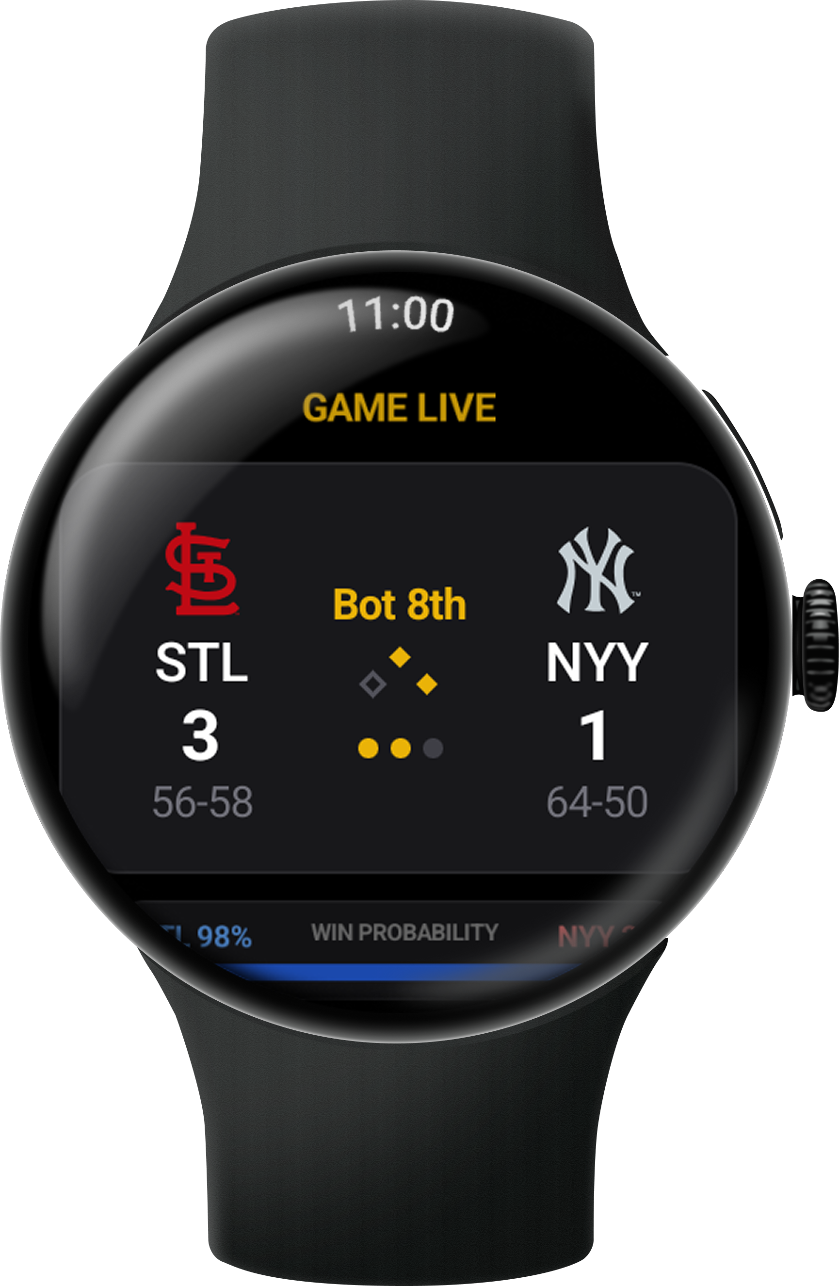 Ballpark Score Wear OS Tile Mockup
